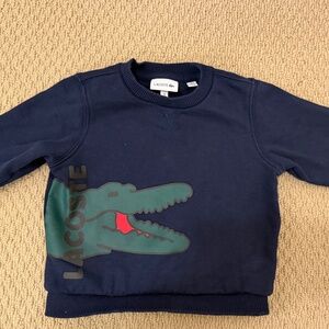 Lacoste Yr 3 long sleeve sweater, like new, dark blue